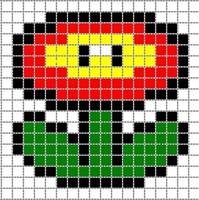 23 idées de dessins Pixel art Mario à colorier 25