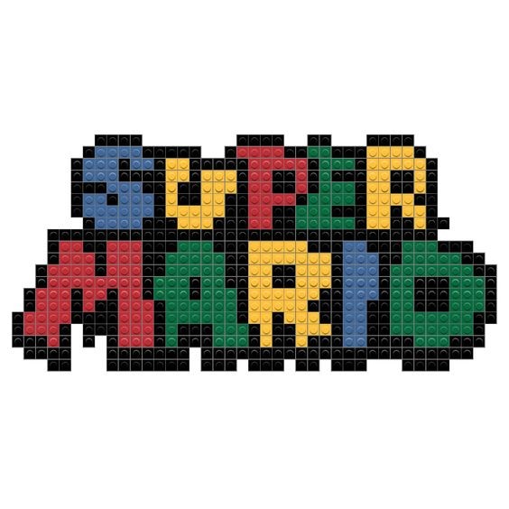 23 idées de dessins Pixel art Mario à colorier 30