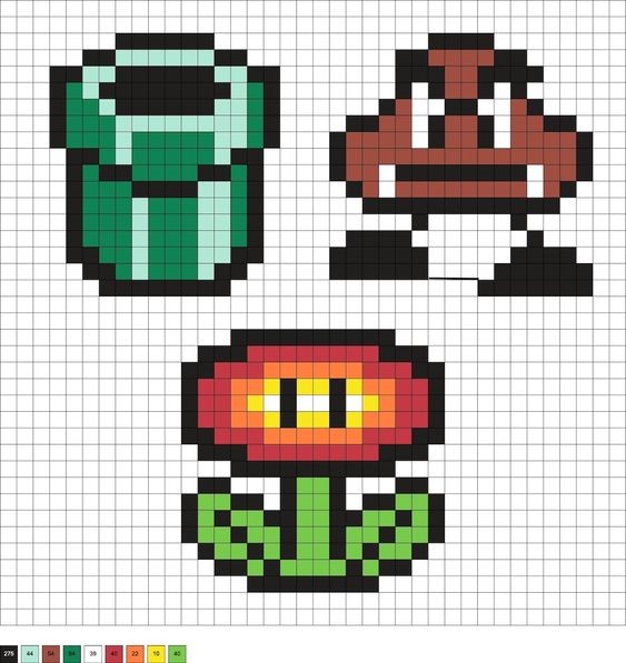 23 idées de dessins Pixel art Mario à colorier 38 23 idées de dessins Pixel art Mario à colorier 38