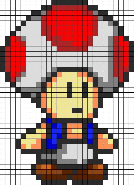 23 idées de dessins Pixel art Mario à colorier 41