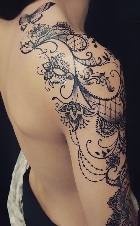 25 tatouages dentelle femme sur le bras 18