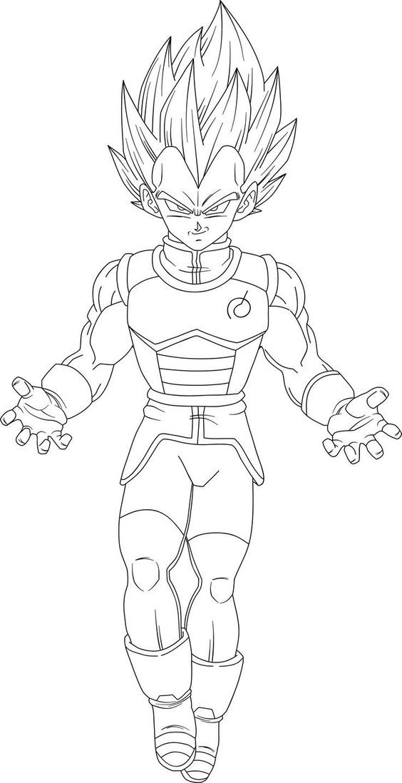 24 Coloriages Dragon Ball Z Vegeta A Imprimer