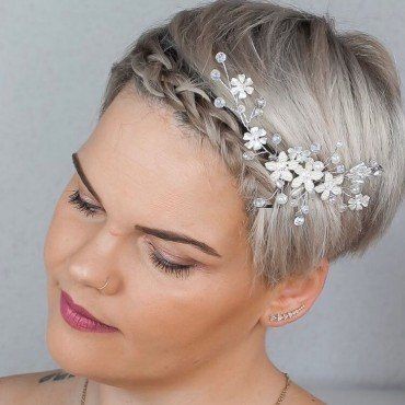 Coupe courte mariage : 31 idées de coiffures de mariées pour cheveux courts 4