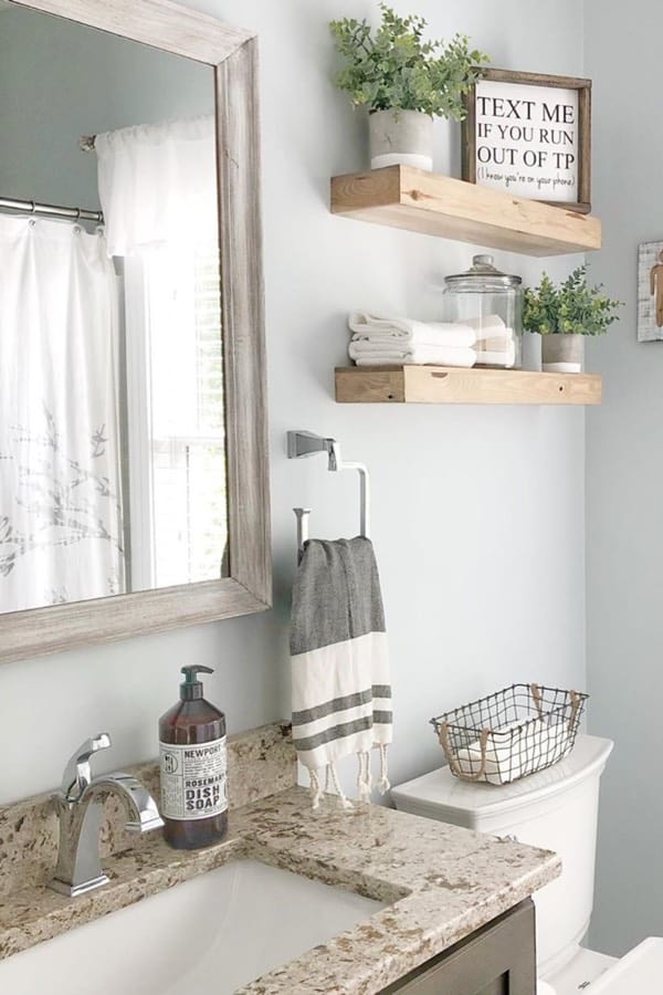 best diy floating shelf for bathroom