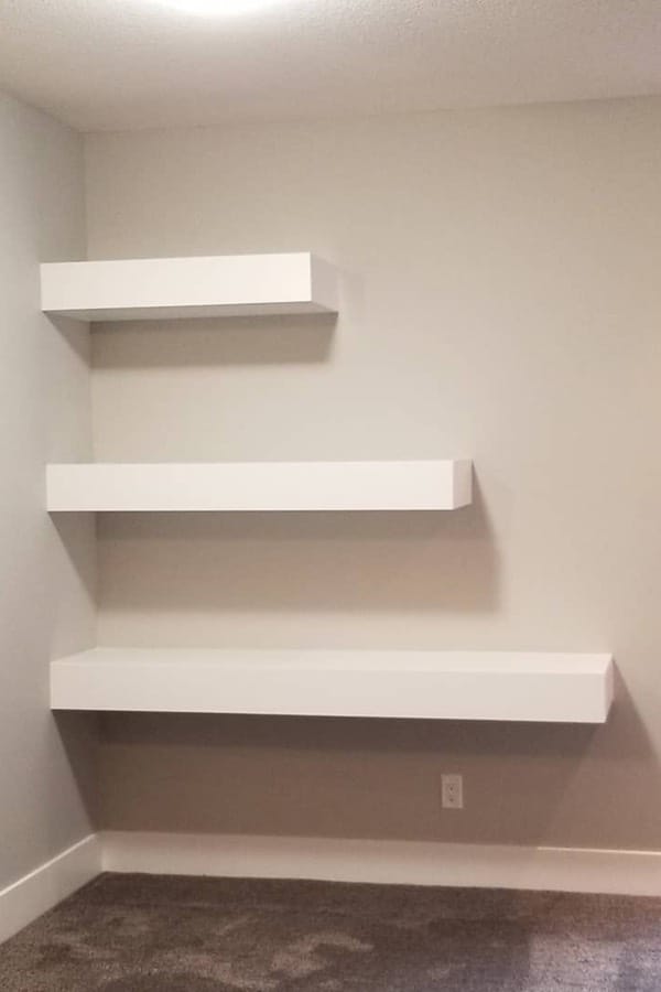 simple floating shelf