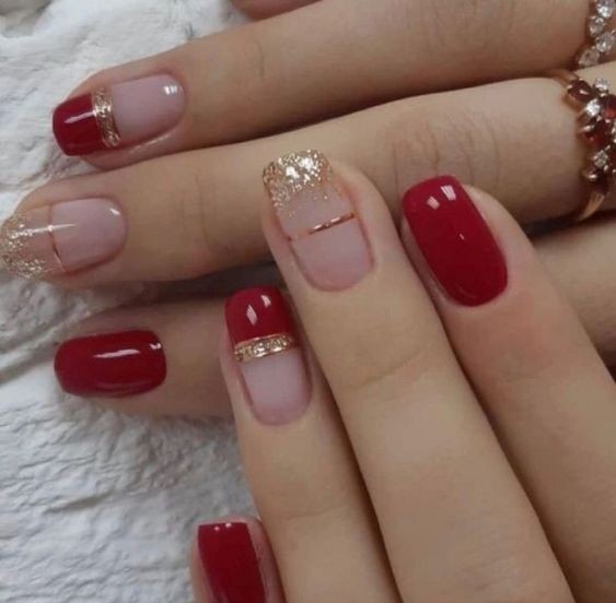 24 Manucures de Mariage Rouges pour Embellir vos Ongles 11