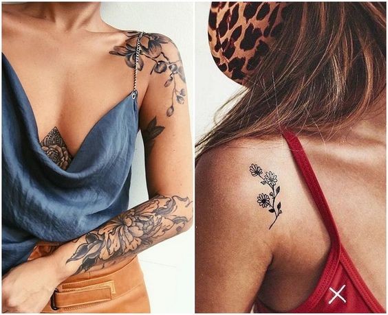 Tatouage Épaule Femme : 39 Idées & Significations 12