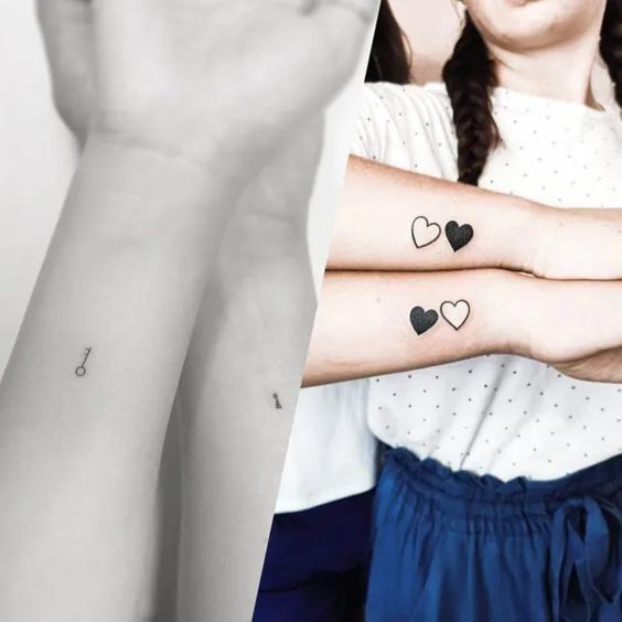 Tatouage sœur minimaliste : Les 31 tatouages ??assortis les plus cool dont vous avez besoin 5