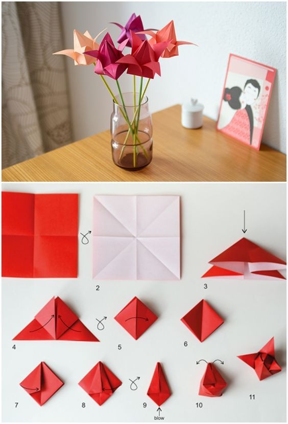 20 façons charmantes de réaliser des fleurs en origami 11
