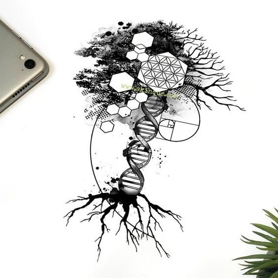 Tatouage arbre généalogique : 42 Idées & Significations 29