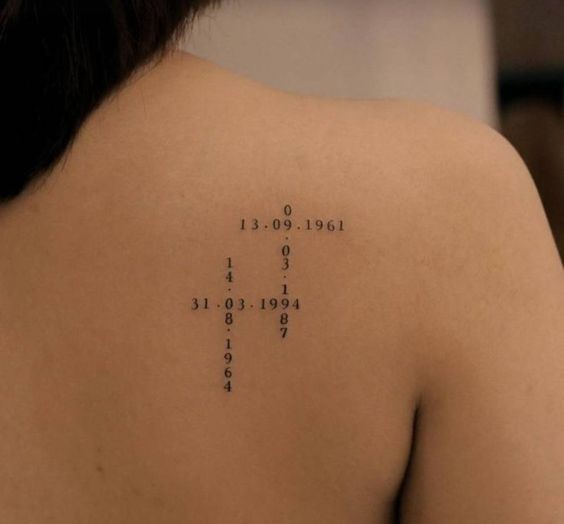 32 Tatouages date de naissance discrets & originaux 23