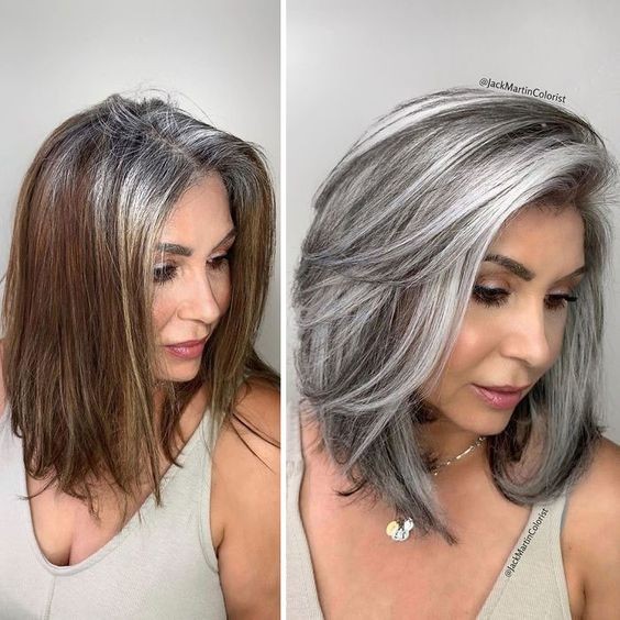 Gray Hair Balayage: The 17 Most Beautiful Models! 4 Gray Hair Balayage: The 17 Most Beautiful Models! 4
