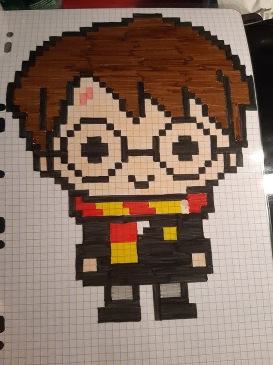 Pixel Art Harry Potter : 20 Dessins à Colorier 3