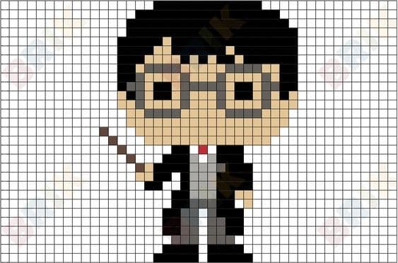 Pixel Art Harry Potter : 20 Dessins à Colorier 16