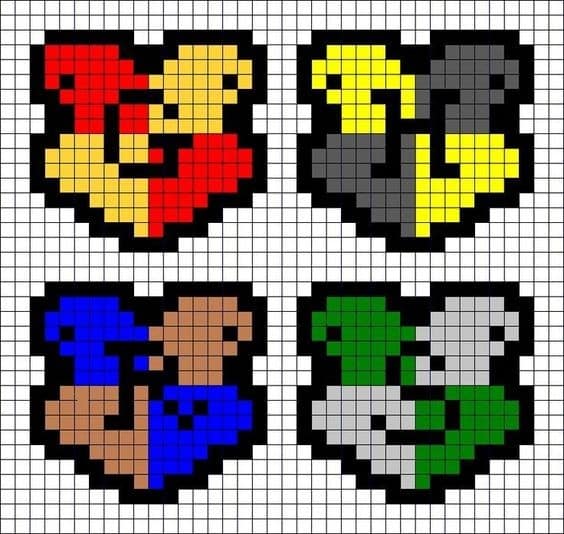 Pixel Art Harry Potter : 20 Dessins à Colorier 5