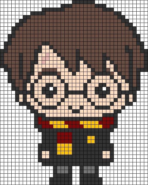 Pixel Art Harry Potter : 20 Dessins à Colorier 1