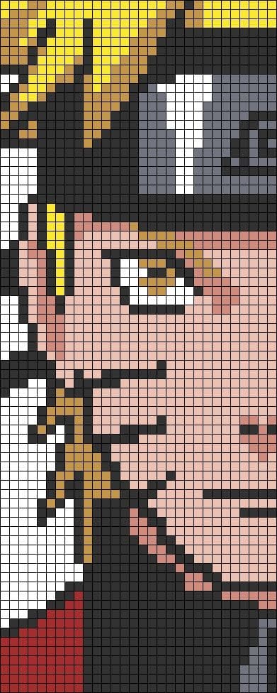 Pixel Art Naruto : 16 Dessins à Colorier 2
