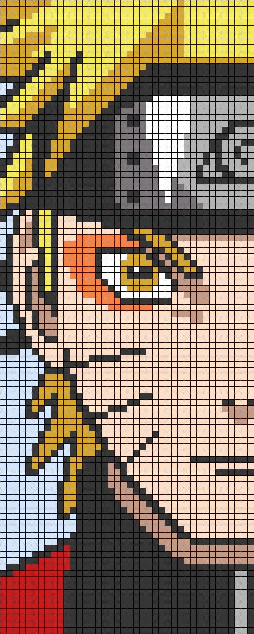 Pixel Art Naruto : 16 Dessins à Colorier 14