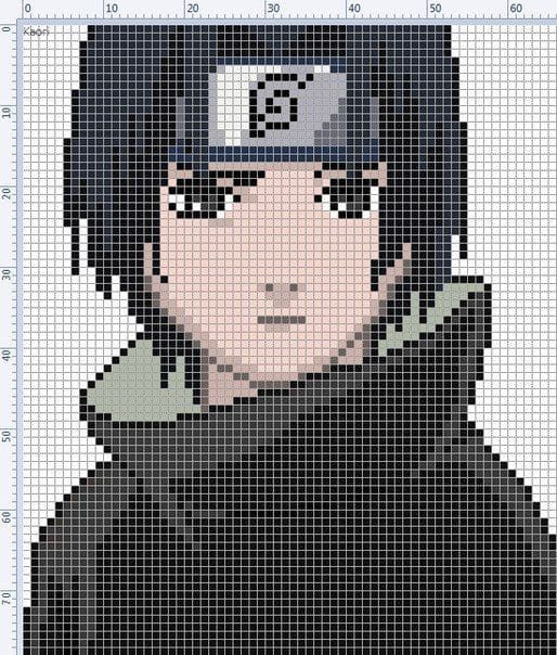 Pixel Art Naruto : 16 Dessins à Colorier 11