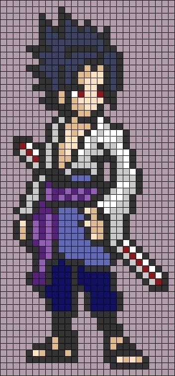 Pixel Art Naruto : 16 Dessins à Colorier 5