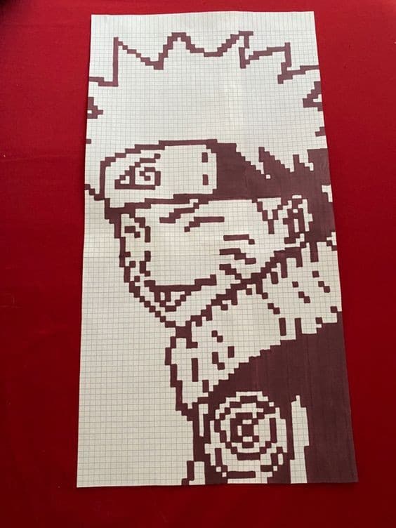 Pixel Art Naruto : 16 Dessins à Colorier 8