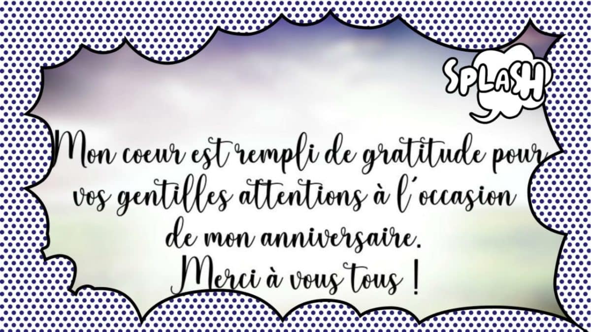 Remerciement Anniversaire 19 Messages, Textes & SMS