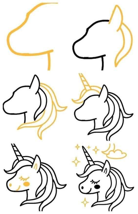 100 Dessins de licorne pour apprendre à dessiner en 2023 89