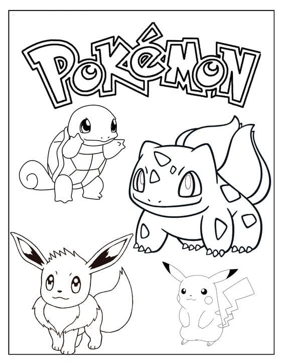 50 Dessins Pokémon faciles à Colorier en 2023 Avec Pikachu, Salamèche, Dracofeu 40