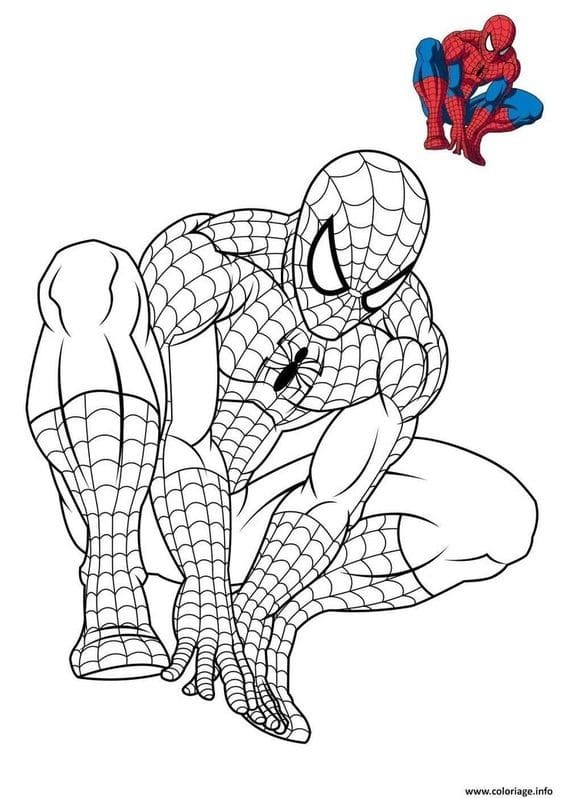 Top 50 Dessins Spiderman Gratuits & Faciles à Colorier en 2023 47