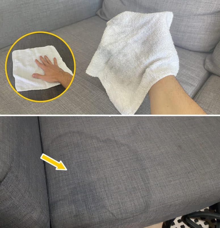 Nettoyer un canapé avec la méthode de la serviette pour éliminer la poussière et les taches 2