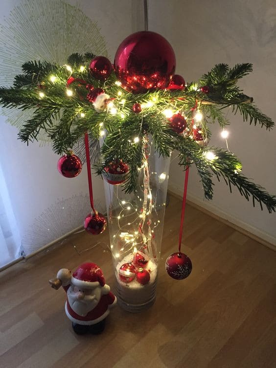 10 Décorations de Noël avec un grand vase en verre 8