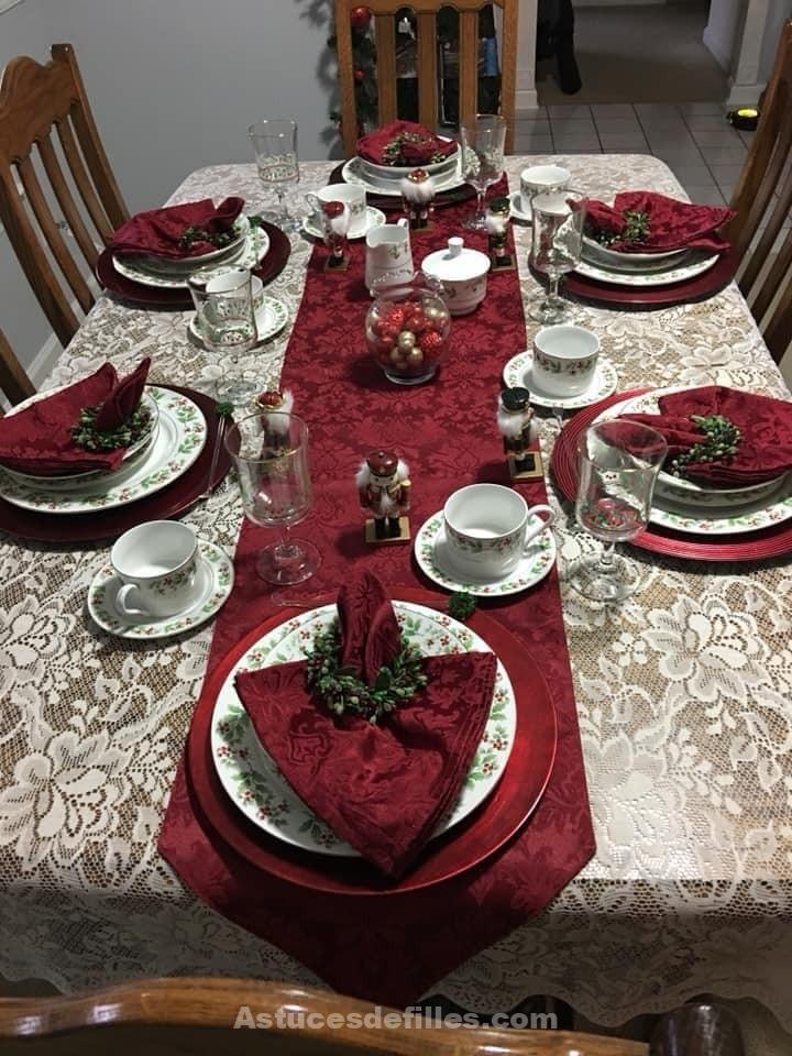 80 Décorations de tables de Noël et repas de Noël 19