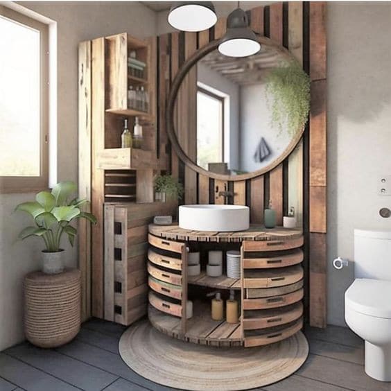34 Meubles de salles de bain originaux en bois 11