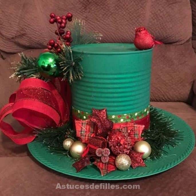9 Décorations de Noël avec des boites de conserves 4