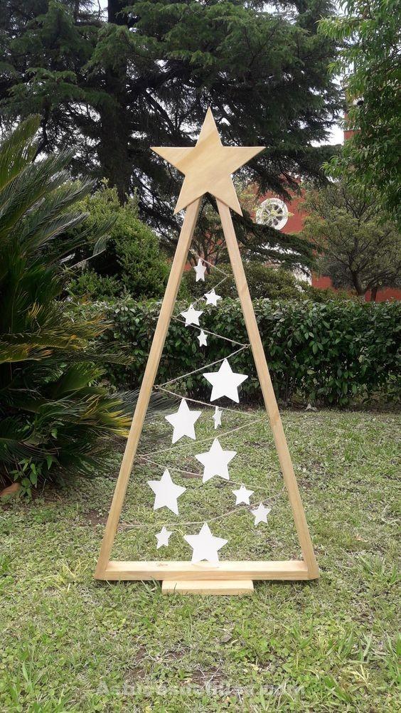 26 Décorations de Noël en bois en forme d'étoiles 20