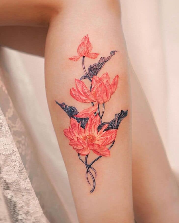 70 Tatouages fleur de lotus pleins de beauté et de symbolisme 35