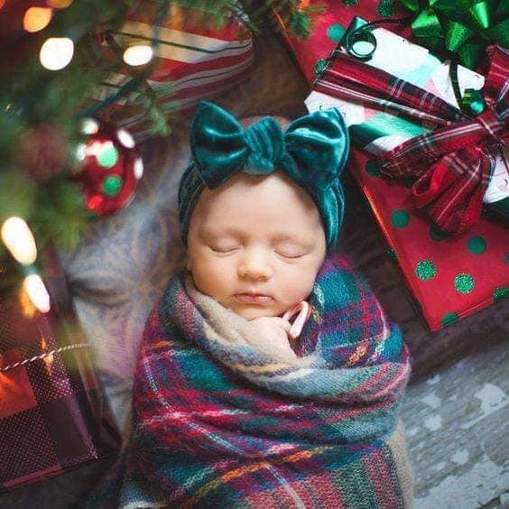 17 belles idées pour photographier votre bébé à Noël 2