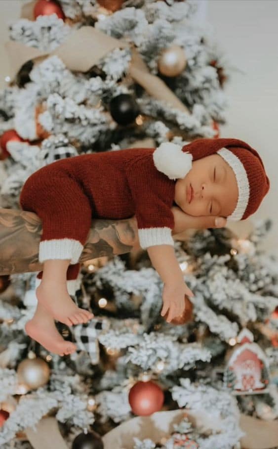 17 belles idées pour photographier votre bébé à Noël 11