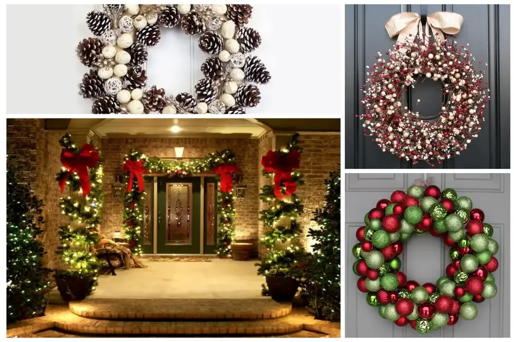 16 Décorations de Noël pour Embellir Votre Porte d'Entrée 1