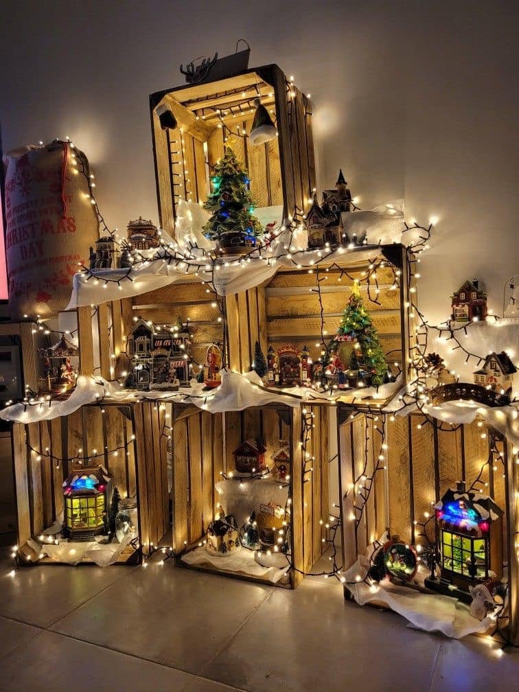 23 idées de crèches de Noël avec des boîtes en bois 7