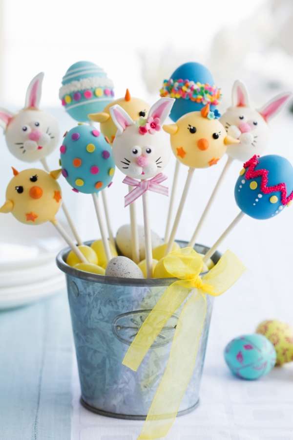 Cake pops en forme d'animaux de Pâques