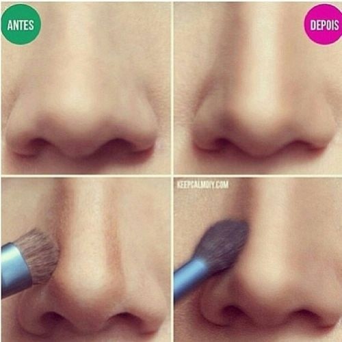 10 Astuces maquillage faciles qui vont vous changer la vie ! 1 affiner nez