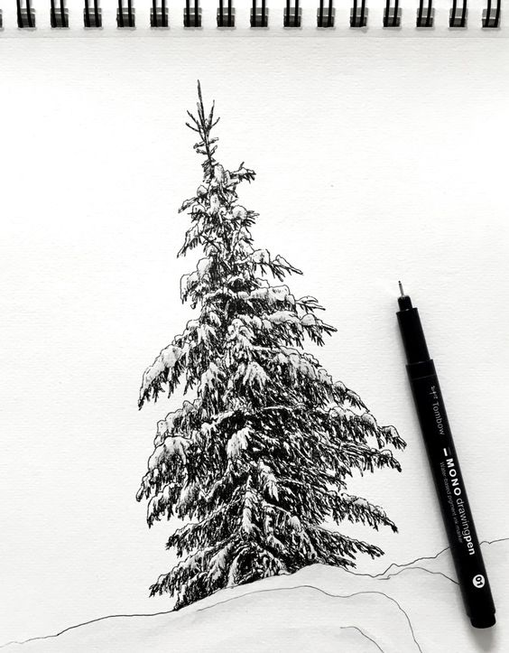 26 idées de dessins d'arbres (& tutos étapes par étapes) 16 26 idées de dessins d'arbres (& tutos étapes par étapes) 16