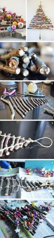 17 Décorations de Noël avec des branches sèches 17