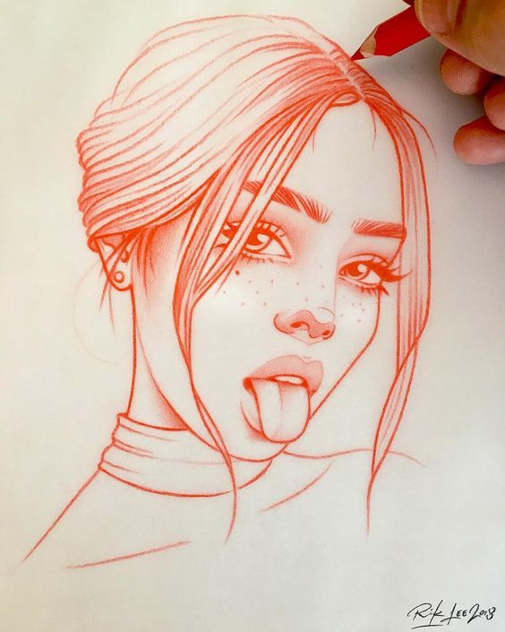 Je vais faire un dessin du visage comme portrait de femme ou dessin facile  visage par fajadesign