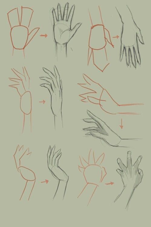 59 tutos & idées pour apprendre à dessiner une main 42