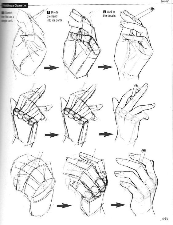 59 tutos & idées pour apprendre à dessiner une main 56