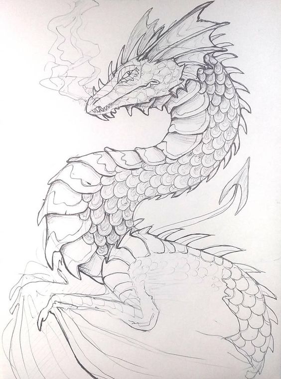 100 idées de dessins dragon : Pour apprendre à dessiner un dragon 19