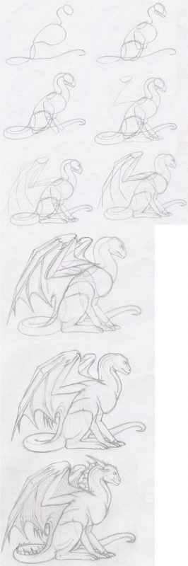 100 idées de dessins dragon : Pour apprendre à dessiner un dragon 78