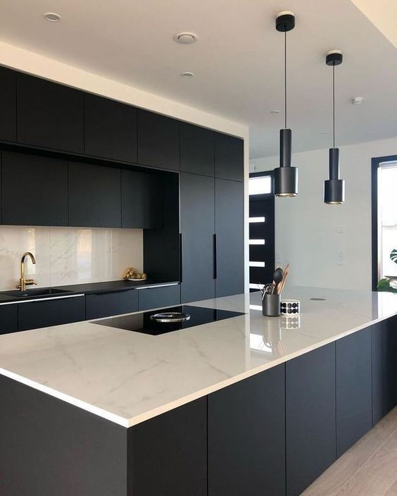 100 idées de cuisines noires pour s'inspirer 8 100 idées de cuisines noires pour s'inspirer 8
